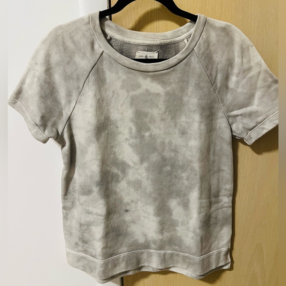 Lou & Grey Tie-Dye Grey Top Size XS